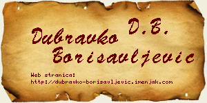 Dubravko Borisavljević vizit kartica